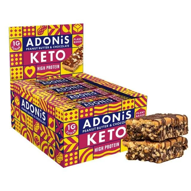 ADONiS Peanut Butter Keto Protein Bar   16 per pack