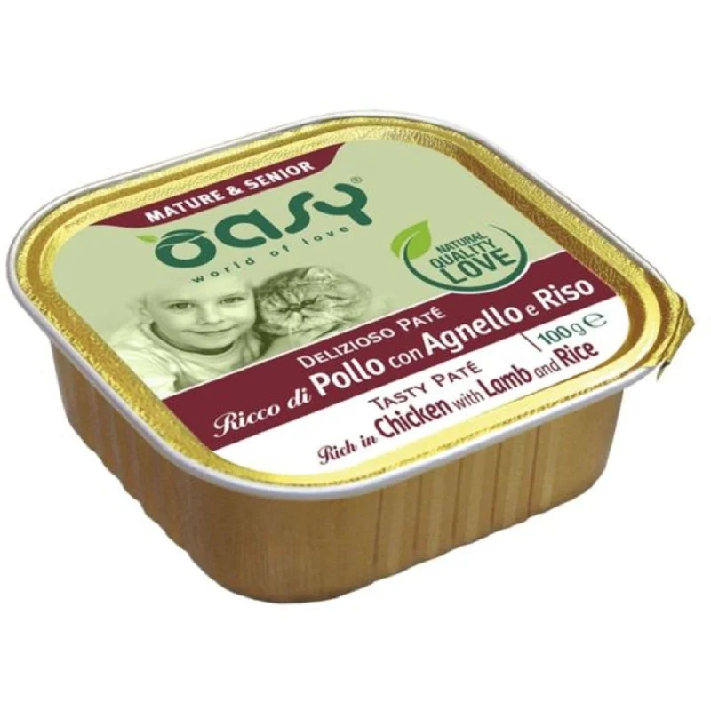 OASY Tasty Pate Pašteta za mačke Senior s piletinom i jagnjetinom, 100g