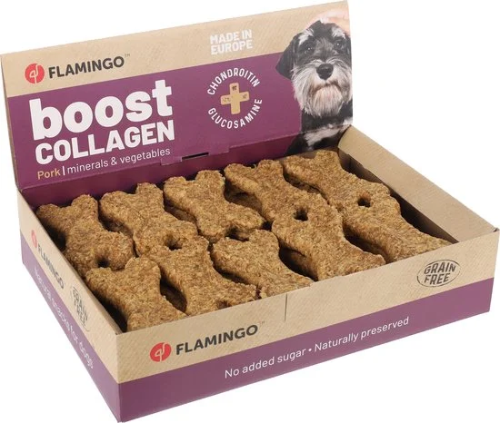 FLAMINGO Boost Collagen Koskice za pse sa svinjetinom, bez žitarica, 1kom, 24g