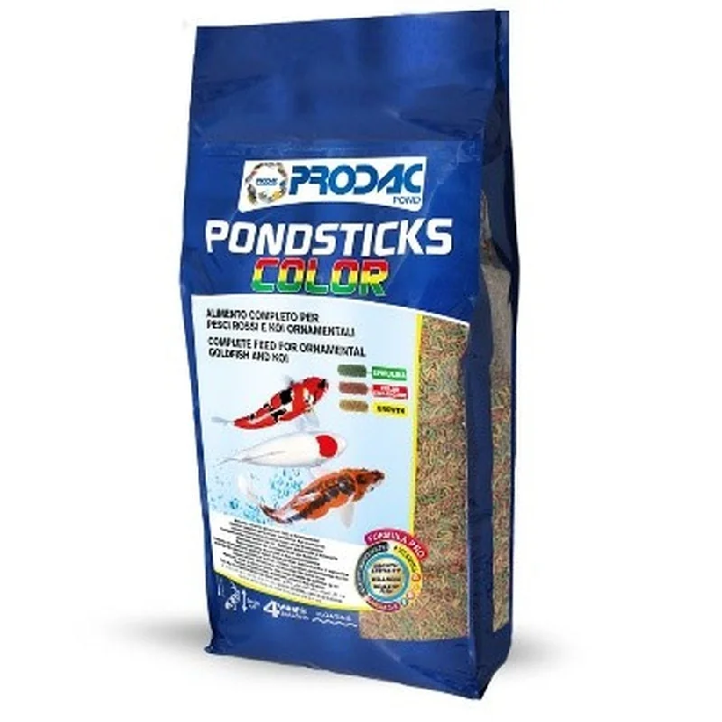 PRODAC Pondsticks color, hrana za ukrasne šarane i zlatne ribice u vrtovima, 4kg