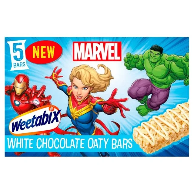 Marvel Disney Bars White Chocolate Oat Bars   5 x 23g