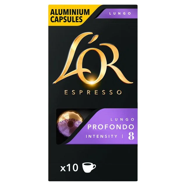 L'OR Lungo Profondo Coffee Pods x10 Intensity 8   10 per pack