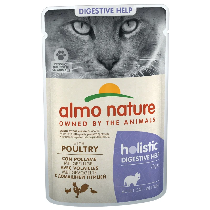 ALMO NATURE Holistic kesica za mačke Digestive, Živina, 70g