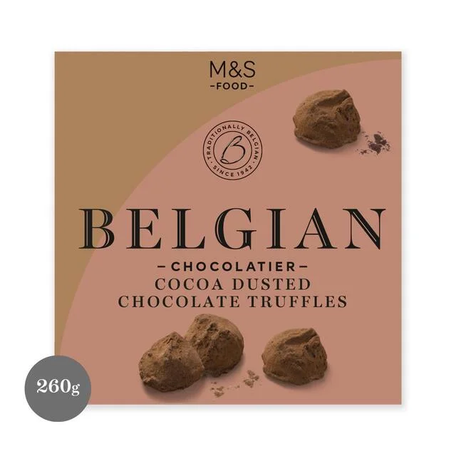 M&S Belgian Cocoa Dusted Chocolate Truffles   260g