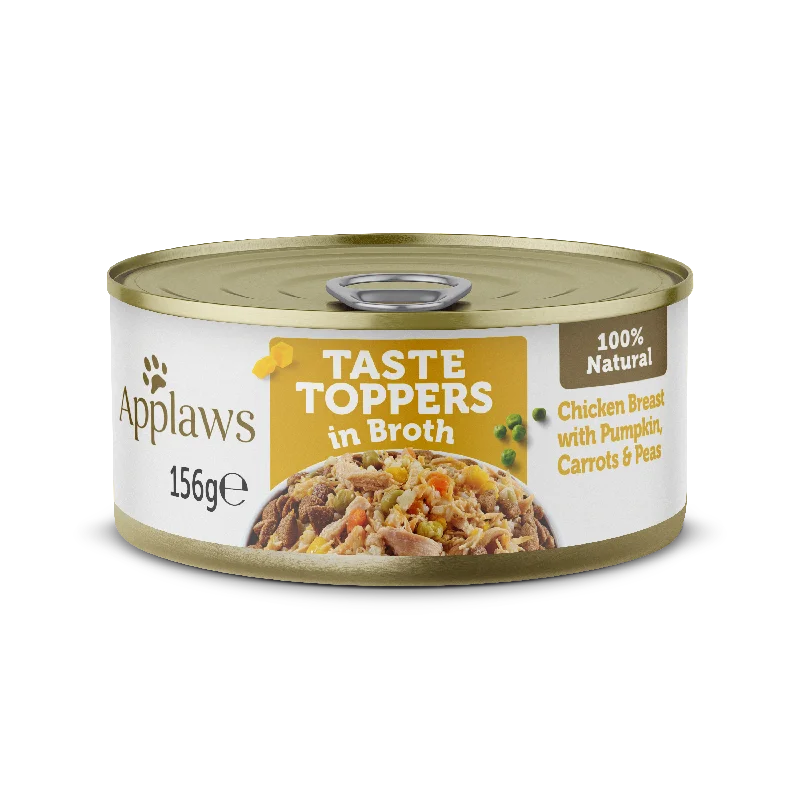 Applaws Tasty Toppers dog tin Chicken Breast with vegetables (Pumpkin,Carrots & Peas) , 156g