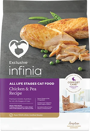 Exclusive® Infinia® All Life Stages Cat Food Chicken & Pea Recipe