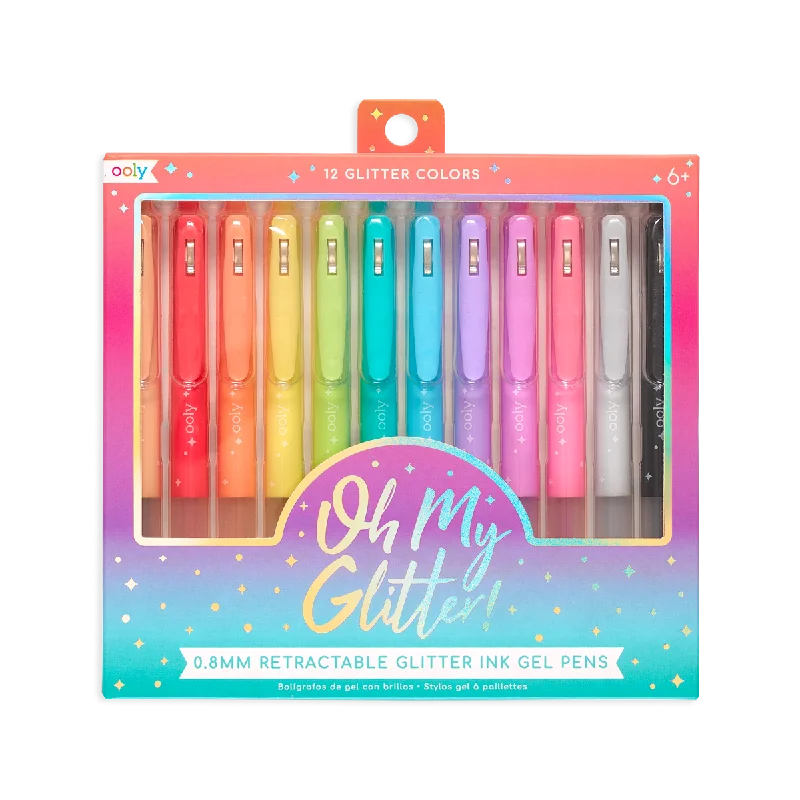 Oh My Glitter! Retractable Gel Pens - Set of 12