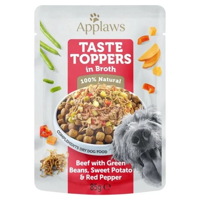 Applaws Taste Topper Beef Pouch in Broth   85g