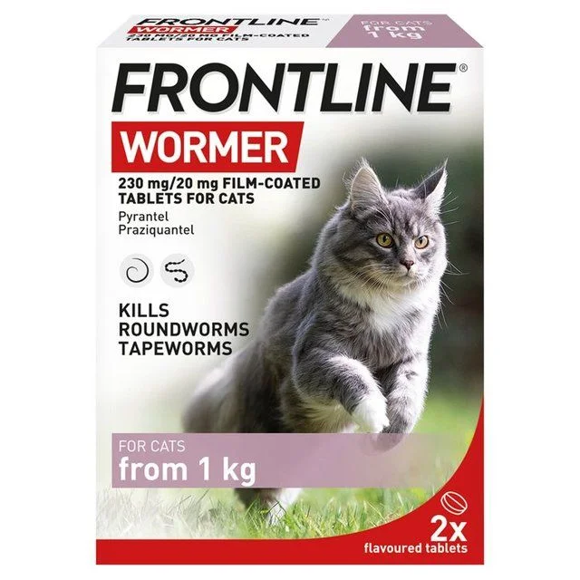 FRONTLINE Wormer Cat film coated tablets   2 per pack