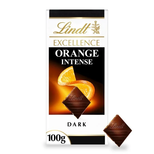 Lindt Excellence Intense Orange Bar   100g