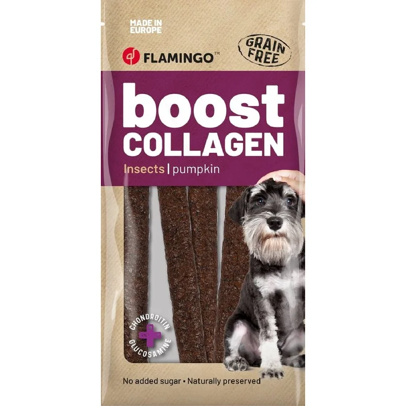 FLAMINGO Boost Collagen Kobasice za pse s insektima, bez žitarica, 6kom, 600g