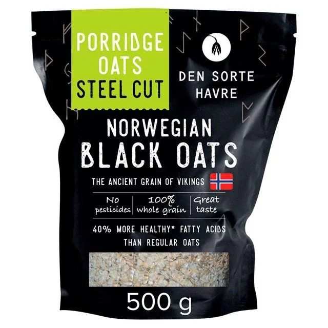 Den Sorte Havre Ancient Grain Black Oat Steel Cut Porridge Oats   500g