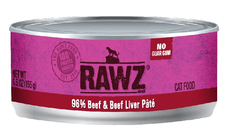 Rawz 96% Beef & Beef Liver Pate Cat Food