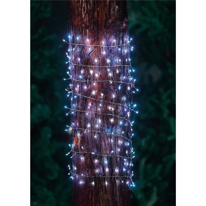 Solar Garden String Lights Decoration 240 White LED - 7.7m by Bright Garden